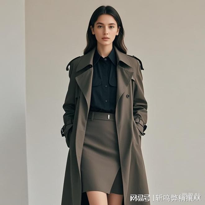 职场风衣与短裙搭配指南：展现干练时尚气质