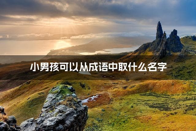 小男孩可以从成语中取什么名字