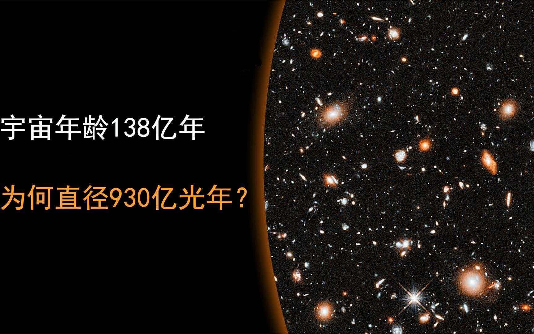宇宙只有138亿年历史，为何可观测宇宙达到了930亿光年？
