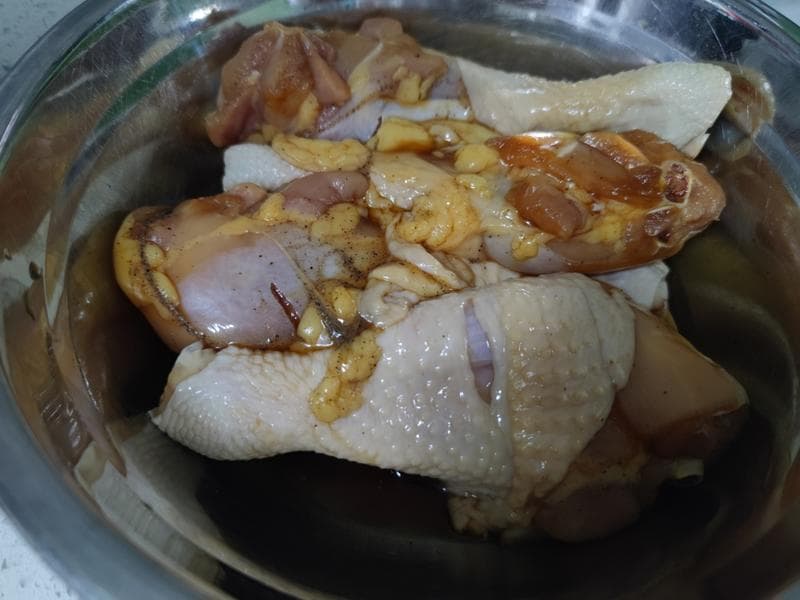 健康减脂红烧鸡腿餐