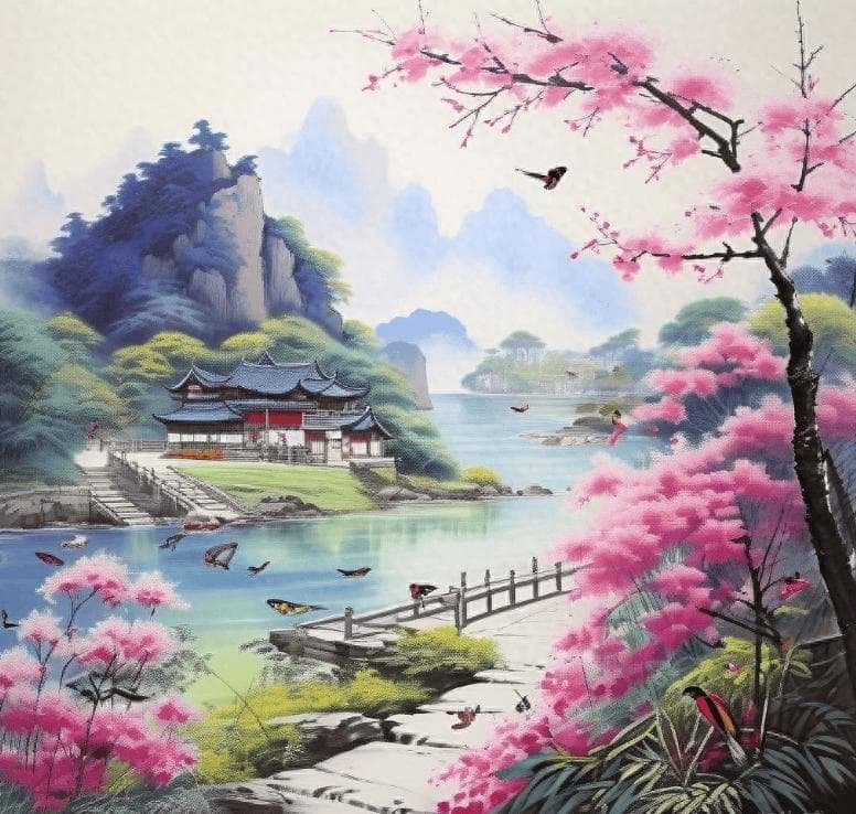 繁花深处，诗韵悠悠——杜甫《江畔独步寻花（其六）》的春日物语