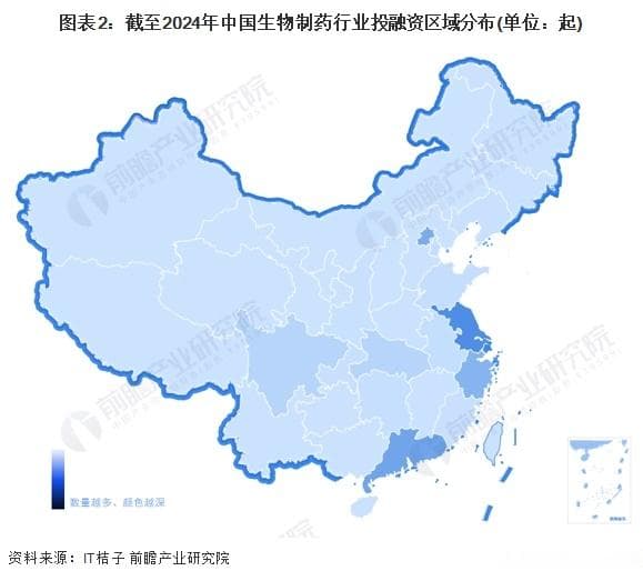 2024年中国生物制药行业区域分布分析：江苏和广东处于领先地位