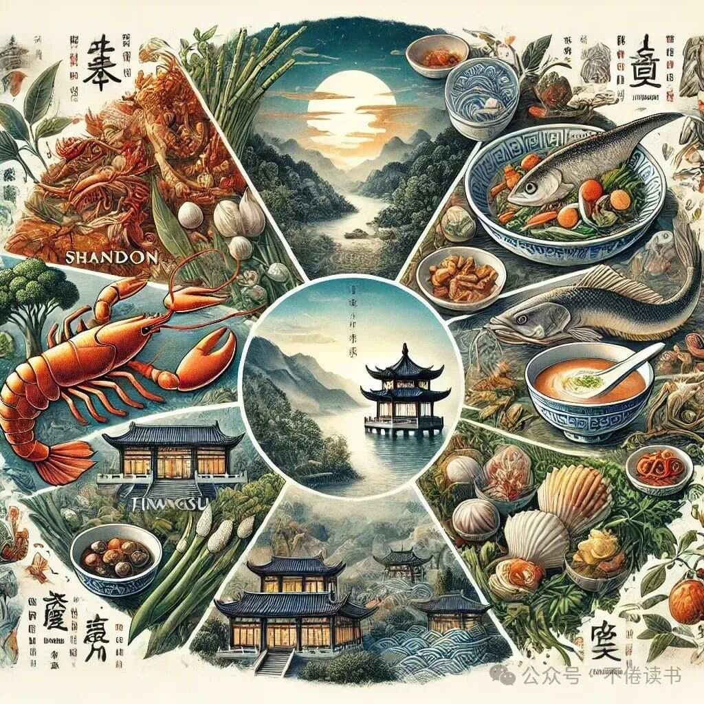 思维导图丨中国八大菜系：地域特色与风味特点的完美融合