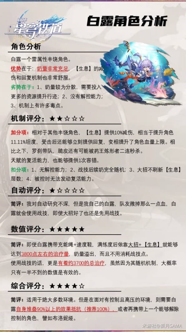 崩坏星穹铁道：白露深度解析及专武介绍