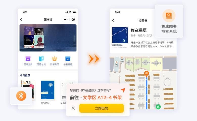 图书馆智能导航如何利用导航定位技术简化图书检索，提高找书效率？