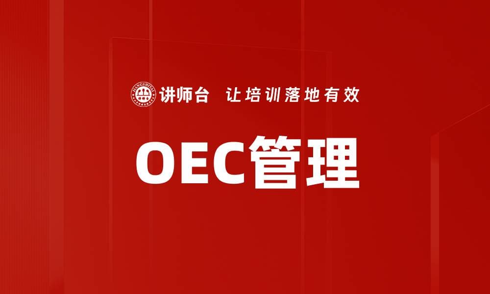 OEC管理：从海尔到阿里巴巴的成功实践