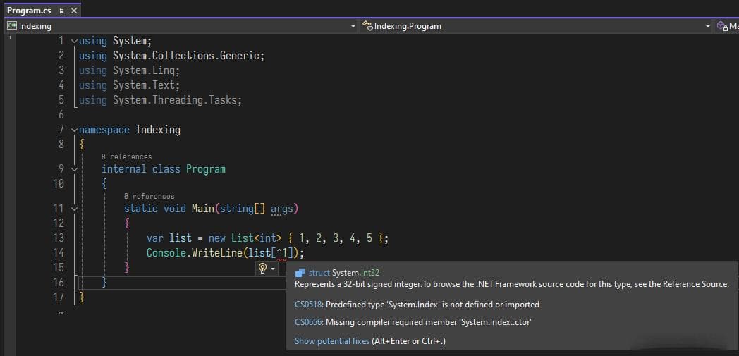在.NET Framework中使用新的C#语言特性