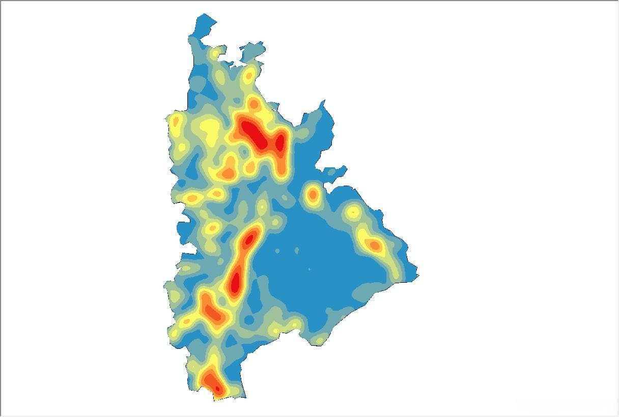 ArcGIS中基于栅格数据的核密度分析详细教程
