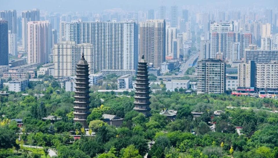太原市历史价值公园——双塔并立 名园藏胜