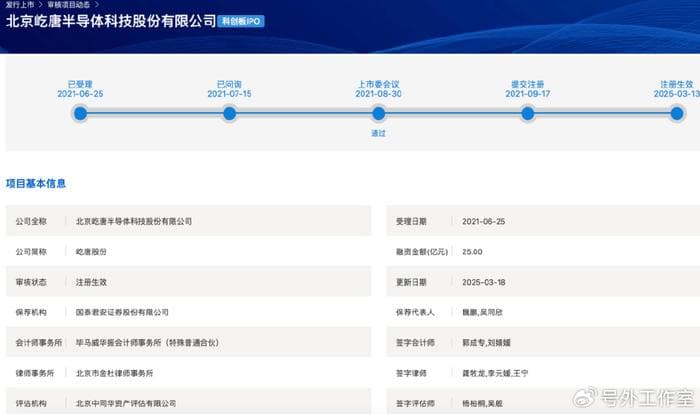海归博士带队，半导体行业冲出一个超级IPO！