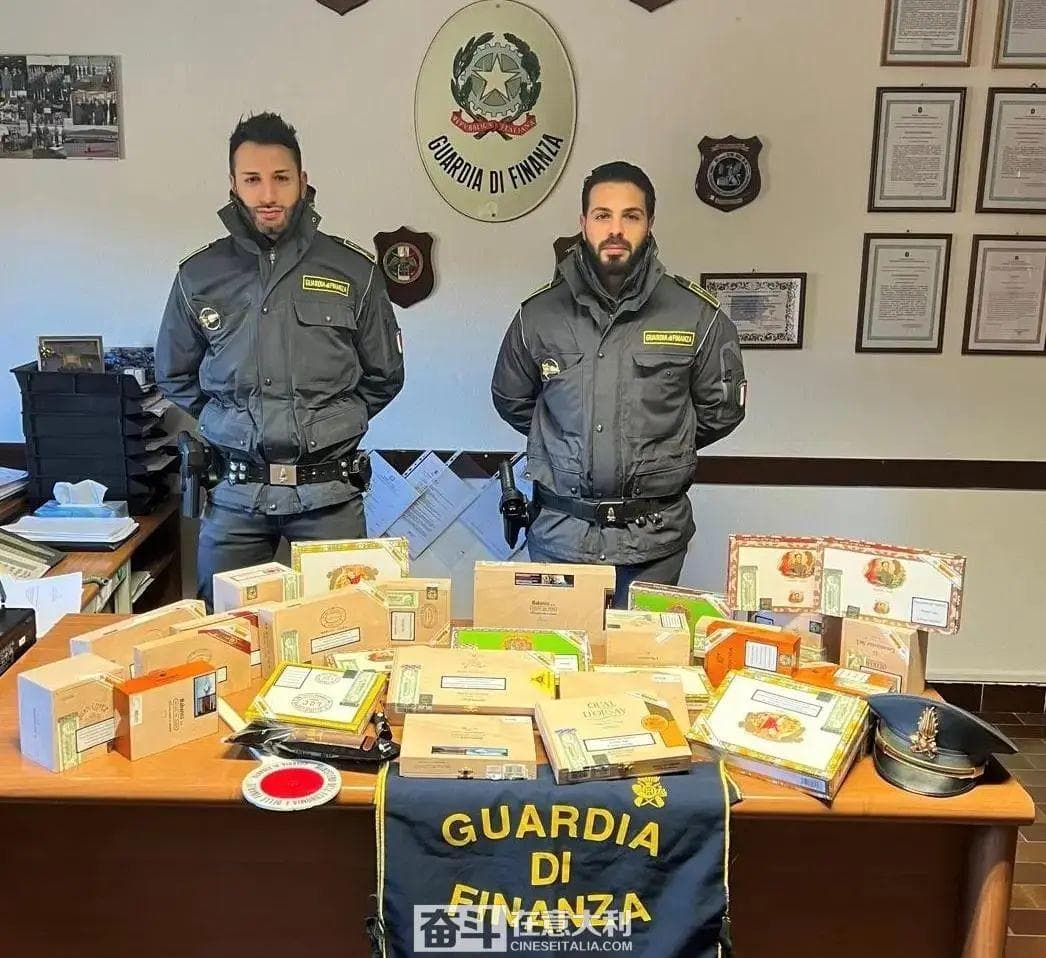 华人男子从瑞士带上万欧的雪茄回意大利 被金融警察查获